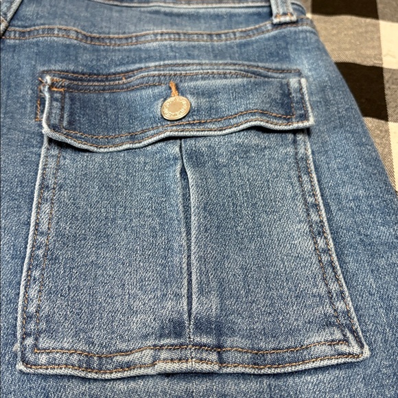 Judy Blue Allison Jeans High Rise Wide Leg Cargo Utility Stretchy Baggy Sz 7/28 - Picture 10 of 15